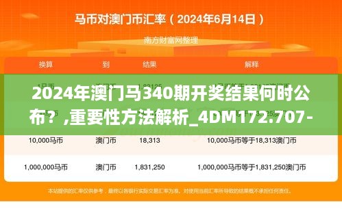 2024年澳门马340期开奖结果何时公布？,重要性方法解析_4DM172.707-9