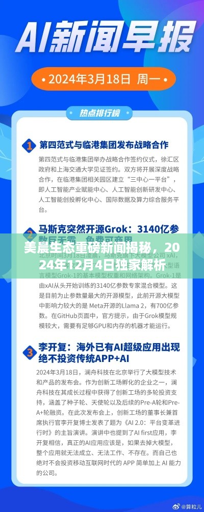 美晨生态重磅新闻独家解析，揭秘未来计划，展望2024年12月4日发展蓝图