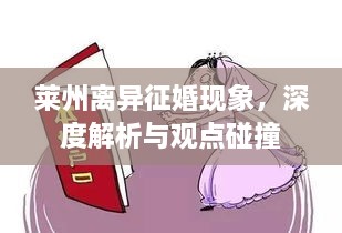 莱州离异征婚现象深度探讨与观点交锋