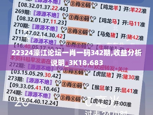 22324濠江论坛一肖一码342期,收益分析说明_3K18.683