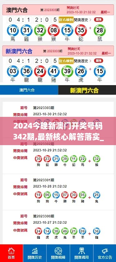 2024今晚新澳门开奖号码342期,最新核心解答落实_10DM6.599