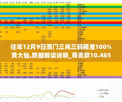 往年12月9日澳门三肖三码精准100%黄大仙,数据解读说明_尊贵款10.485