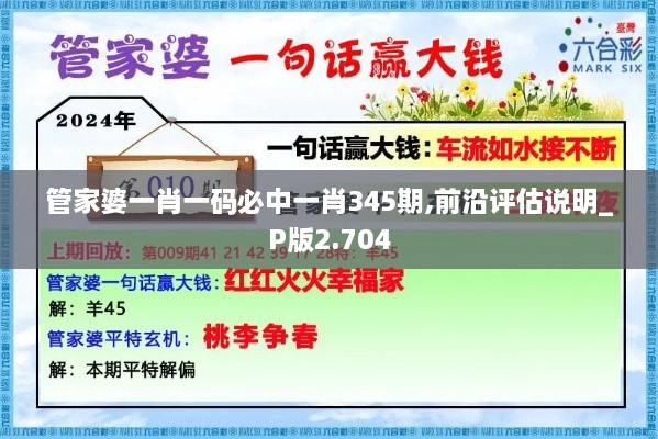 管家婆一肖一码必中一肖345期,前沿评估说明_P版2.704