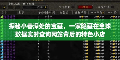 探秘隐藏在全球数据实时查询网站背后的特色小店，小巷深处的宝藏之旅