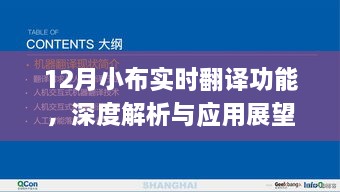 12月小布实时翻译功能深度解析与应用展望