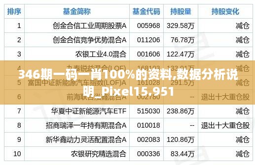 346期一码一肖100%的资料,数据分析说明_Pixel15.951