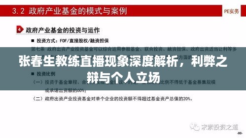 张春生教练直播现象，深度解析、利弊探讨与个人观点表达