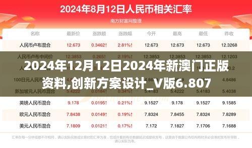 2024年12月12日2024年新澳门正版资料,创新方案设计_V版6.807