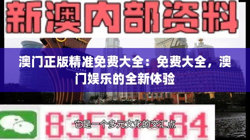 澳门正版精准免费大全：免费大全，澳门娱乐的全新体验