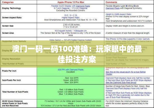 澳门一码一码100准确：玩家眼中的最佳投注方案