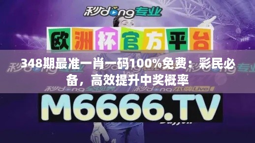 348期最准一肖一码100%免费：彩民必备，高效提升中奖概率