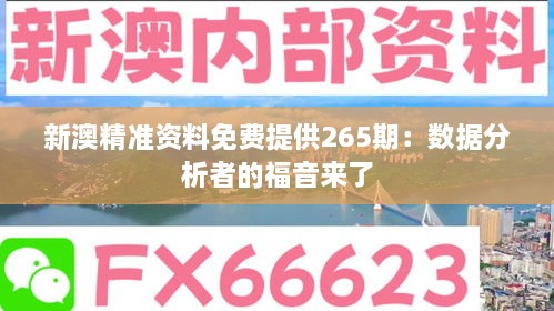 新澳精准资料免费提供265期：数据分析者的福音来了