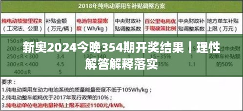 新奥2024今晚354期开奖结果｜理性解答解释落实