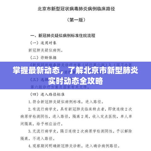 北京市新型肺炎实时动态全攻略，掌握最新动态