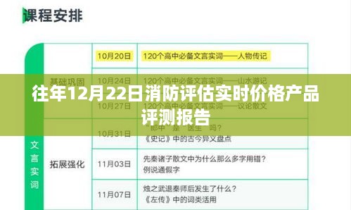 往年消防评估实时价格产品评测报告，深度解析与评估结果汇总