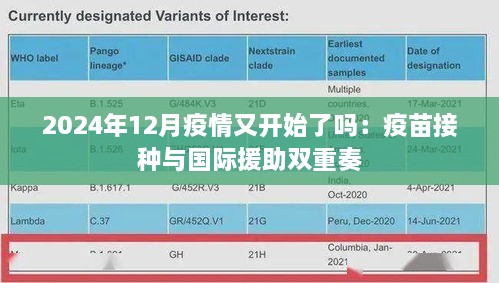 2024年12月疫情又开始了吗：疫苗接种与国际援助双重奏