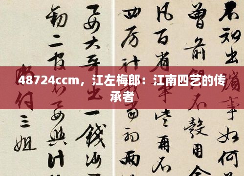 48724ccm，江左梅郎：江南四艺的传承者