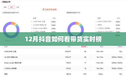 抖音带货实时榜单查看指南