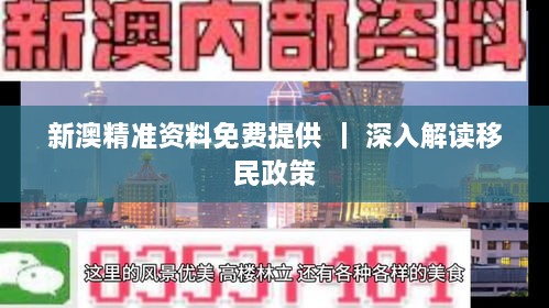 新澳精准资料免费提供 ｜ 深入解读移民政策