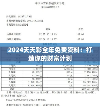 2024天天彩全年免费资料：打造你的财富计划