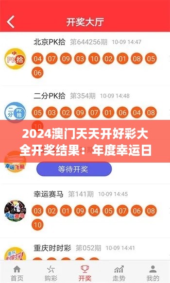 2024澳门天天开好彩大全开奖结果：年度幸运日历揭秘