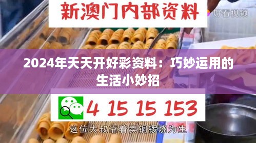 2024年天天开好彩资料：巧妙运用的生活小妙招