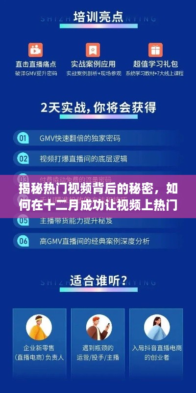 揭秘视频走红秘诀，十二月热门视频上榜攻略