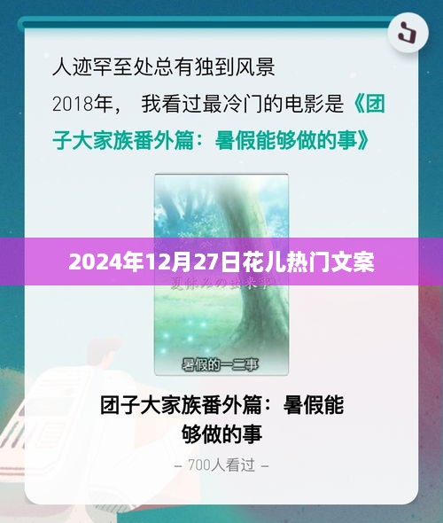 2024年12月27日，花儿绽放的浪漫文案