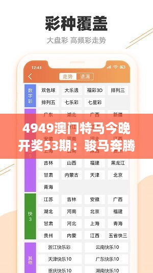 4949澳门特马今晚开奖53期：骏马奔腾带好运来