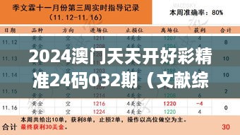 2024澳门天天开好彩精准24码032期（文献综述模板）