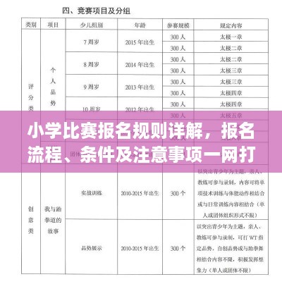 小学比赛报名规则详解，报名流程、条件及注意事项一网打尽！