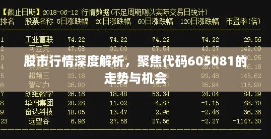 股市行情深度解析，聚焦代码605081的走势与机会