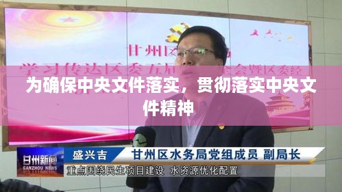 为确保中央文件落实，贯彻落实中央文件精神 