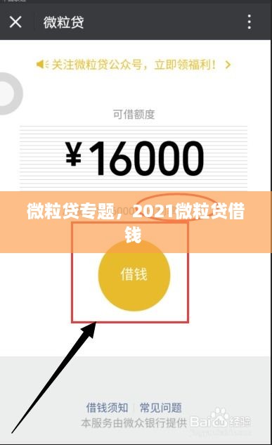 微粒贷专题，2021微粒贷借钱 