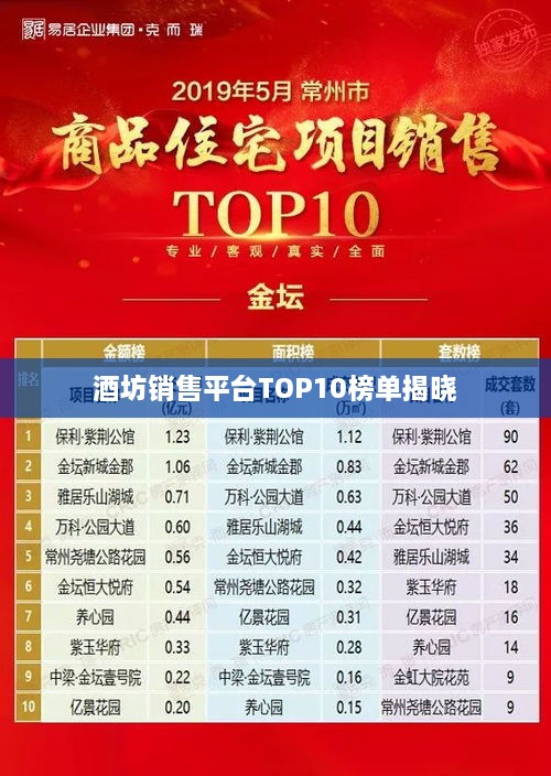 酒坊销售平台TOP10榜单揭晓