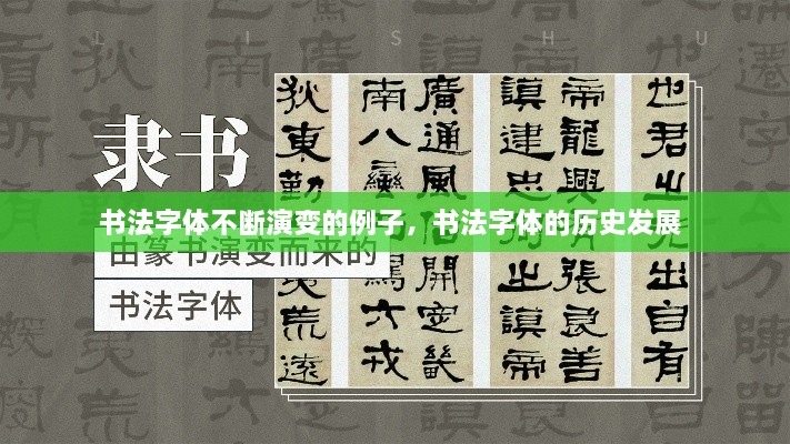 书法字体不断演变的例子，书法字体的历史发展 